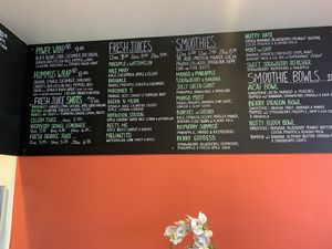 Menu at Goddess Goods in Morro Bay