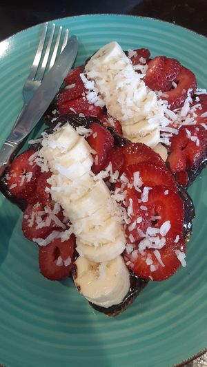 Nutella Strawberry toast at Goddess Goods in Morro Bay
