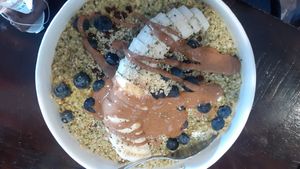 Matcha Vanilla oats at Goddess Goods in Morro Bay