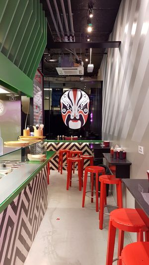 Seating area at LeDu Happy Dumplings & Noodle in Munich