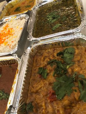 Vegan veggies dishes, freshly prepared. Takeaway at Ashiana in Neuilly-sur-seine