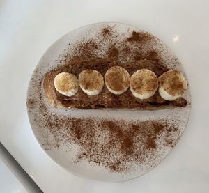 Almond toast (minus honey). at Rooted Juicery + Kitchen - Downtown in Cincinnati
