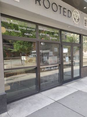 Front of store at Rooted Juicery + Kitchen - Downtown in Cincinnati