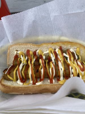 Vegan classic dog  at The Moody Dog - Food Truck in Belfast