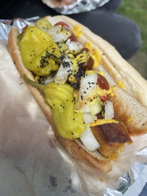 Chicago Veggie Dog  at The Moody Dog - Food Truck in Belfast
