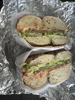 The Salino made vegan on request  at Tompkins Square Bagels in New York City