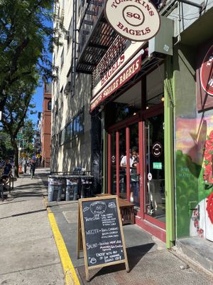 Hello  at Tompkins Square Bagels in New York City