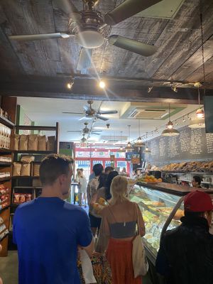 Busy  at Tompkins Square Bagels in New York City