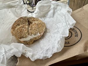   at Tompkins Square Bagels in New York City