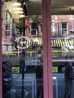 Front door   at Tompkins Square Bagels in New York City