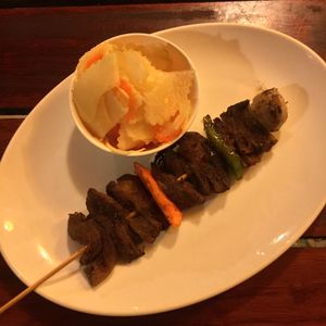 Mushroom skewer at Vitking House in Siem Reap