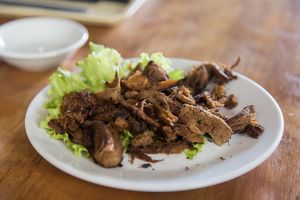 Mock meat at Vitking House in Siem Reap
