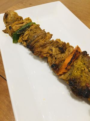 Mushroom skewers at Vitking House in Siem Reap