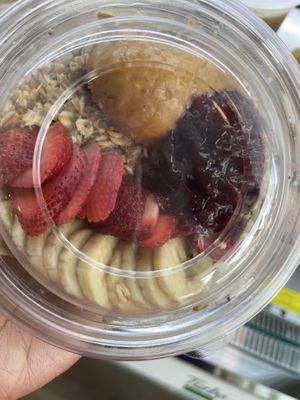 Overnight oats bowl. Great serving size.  at Boulevard of Greens in Fort Worth