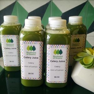 We offer celery juice, made daily!  at Boulevard of Greens in Fort Worth