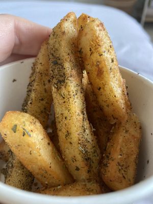 Super delicious za’atar fries at MooFree Burgers - Food Truck in Morningside
