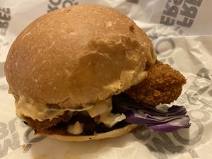 Schnitz slider - supper yummy at MooFree Burgers - Food Truck in Morningside