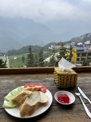 Baguette with jam  at Paradise Restaurant  in Sapa