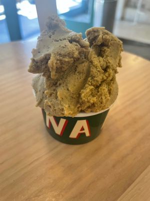 Pistachio gelato  at Piccolina Gelateria in Collingwood