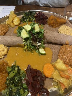 herbivore platter  at Mesob in Northcote