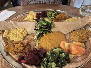 Herbivore platter for two   at Mesob in Northcote