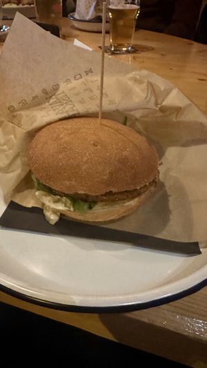 koji burger  at Kavarna Tiskarna in Ljubljana