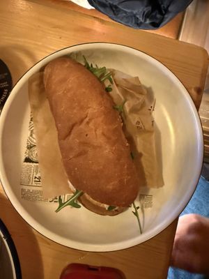 Vegan hotdog   at Kavarna Tiskarna in Ljubljana