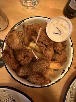 Fried mushrooms   at Kavarna Tiskarna in Ljubljana
