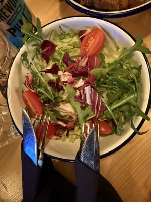 Small mixed salad  at Kavarna Tiskarna in Ljubljana