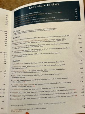 Karte  at Bioesseri in Palermo