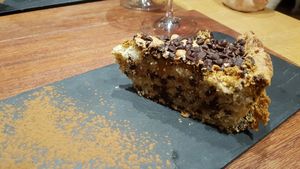 Chocolate-pear cake at Bioesseri in Palermo