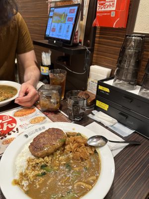 Vegan curry with vegan steak and some extra vegetables   at Coco Ichibanya in Hiroshima