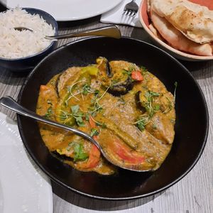 Baked aubergine curry at Indi-Yang in Torquay