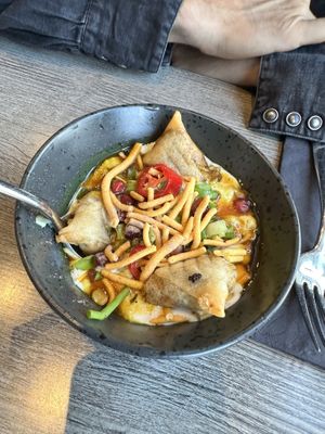 Samosa chaat  at Indi-Yang in Torquay