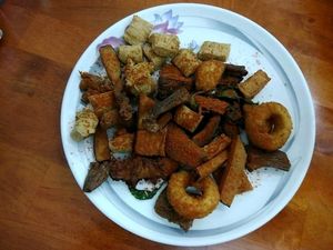 Deep Fried Vegetarian Mock Meat with Chili Powder  at San Jin SuShi in Kaohsiung