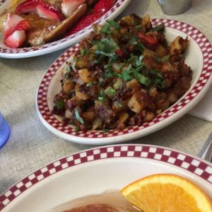 vegan chorizo hash  at St Francis Fountain and Candy in San Francisco