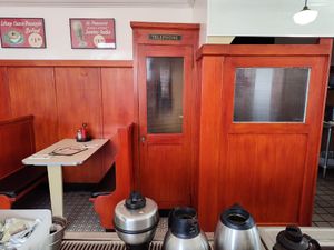 They've got this sweet old telephone! at St Francis Fountain and Candy in San Francisco