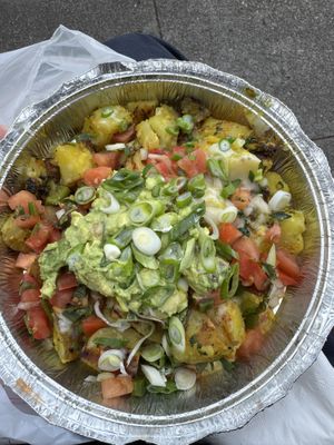 vegan potato thing  at St Francis Fountain and Candy in San Francisco