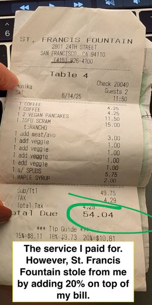  at St Francis Fountain and Candy in San Francisco