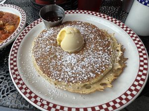 Vegan pancakes  at St Francis Fountain and Candy in San Francisco