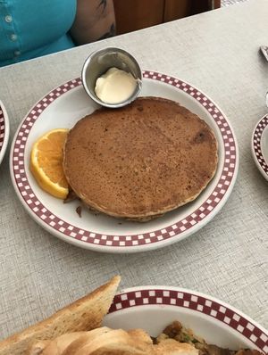 Banana walnut pancakes at St Francis Fountain and Candy in San Francisco
