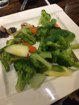 Steamed veggies at Miso in Fredericksburg