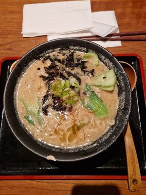 Crazy rich vegan ramen  at Cocoron in New York City