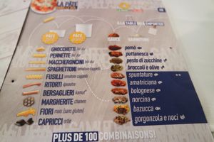 Menu (veg' and vegan options at Pomo - La Pasta Bio Italiana in Lagos