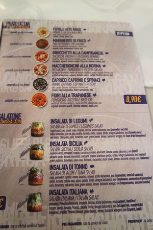Menu/ Vg & vegan options  at Pomo - La Pasta Bio Italiana in Lagos