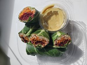 Green Mo' wrap w Liquid Gold dressing at The Green Moustache in North Vancouver