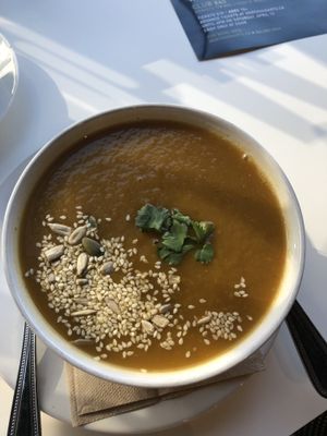 Potato leak soup at The Green Moustache in North Vancouver