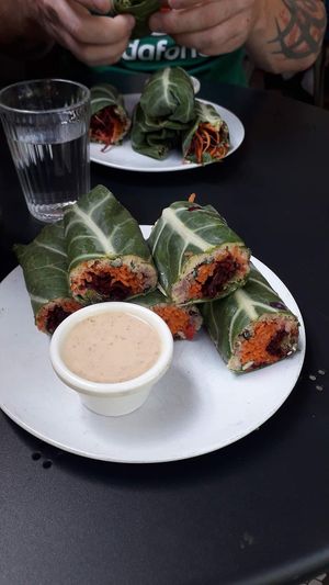 Collard wraps 😋😋😋 at The Green Moustache in North Vancouver