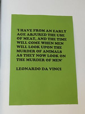 A vegan message at Vega in Tintagel