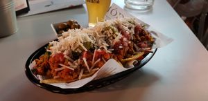 Nachos with Vegan Cheese at Papagayo in Torremolinos